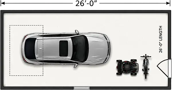 26 foot garage length