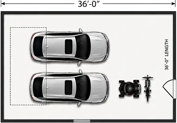 36 foot garage length