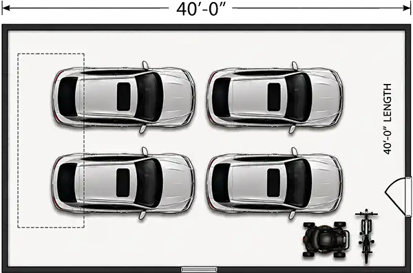 40 foot garage length