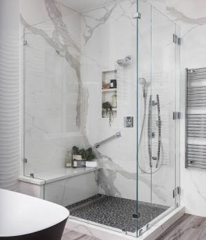custom renovation of shower